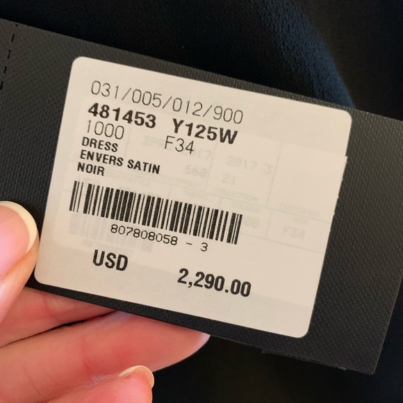 Yves Saint Laurent Envers Satin Noir-Dress - Picture 5 of 5